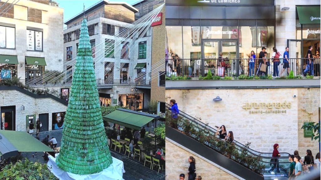 Un sapin de Noël en bouteilles de plastique illumine la promenade Sainte-Catherine
